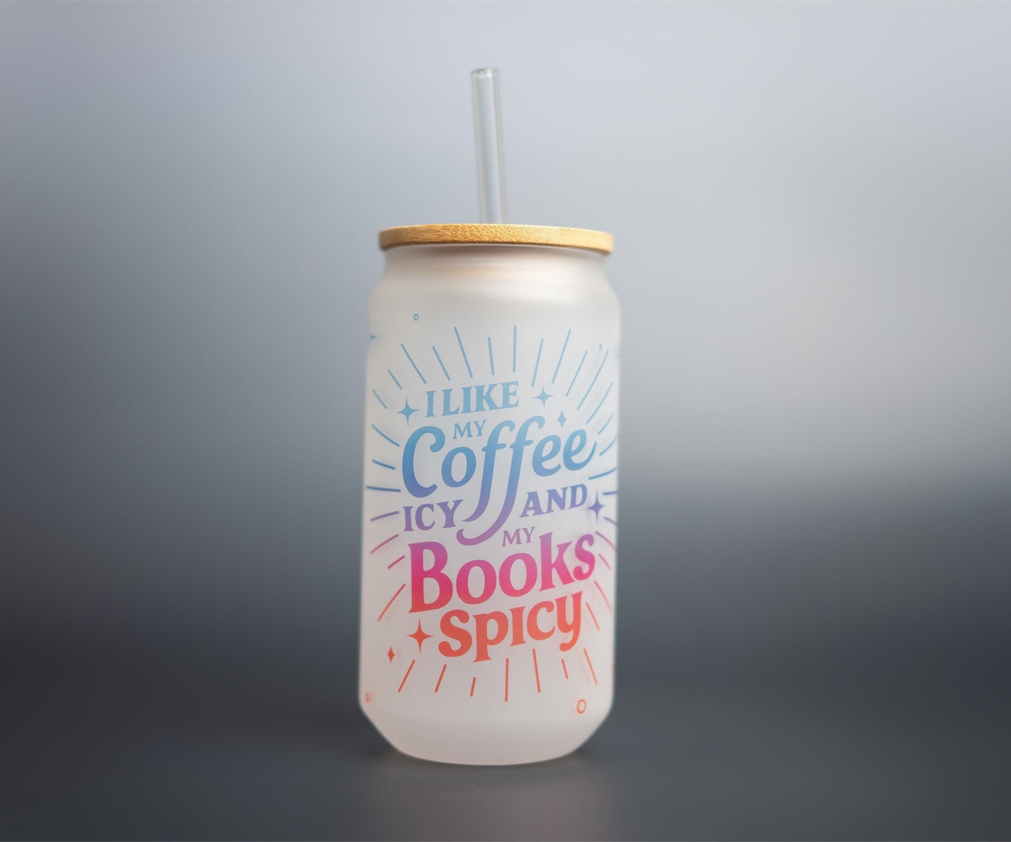 I Like My Coffee Icy and My Books Spicy Glass Cup