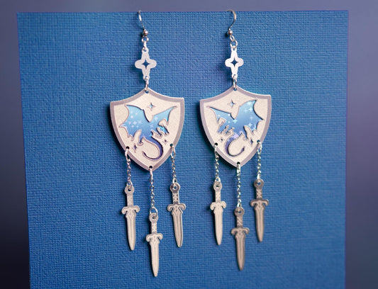 Dragon Defender Fantasy Earrings