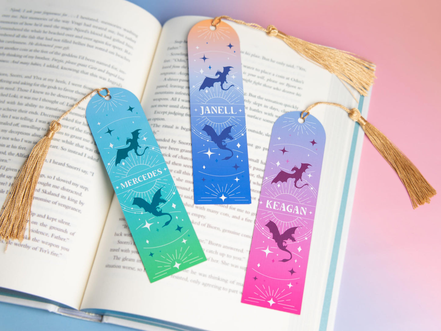 Customizable Fantasy Dragon Bookmark