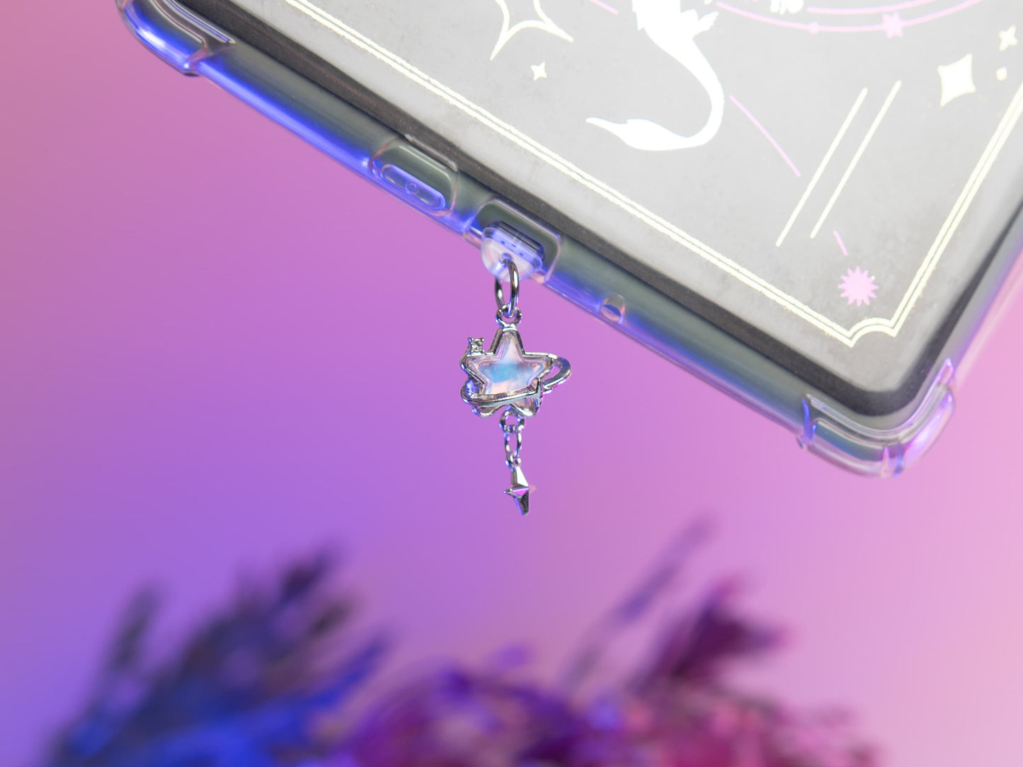 Sparkling Crystal E-Reader and Kindle Charms