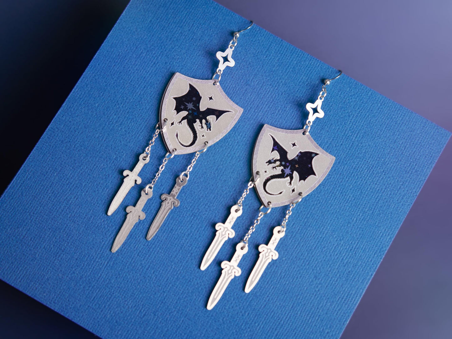 Dragon Defender Fantasy Earrings